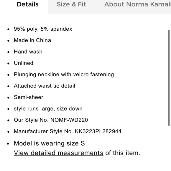 NWT Norma Kamali Mini Tie Front NK Shirt Dress - Picture 6 of 6